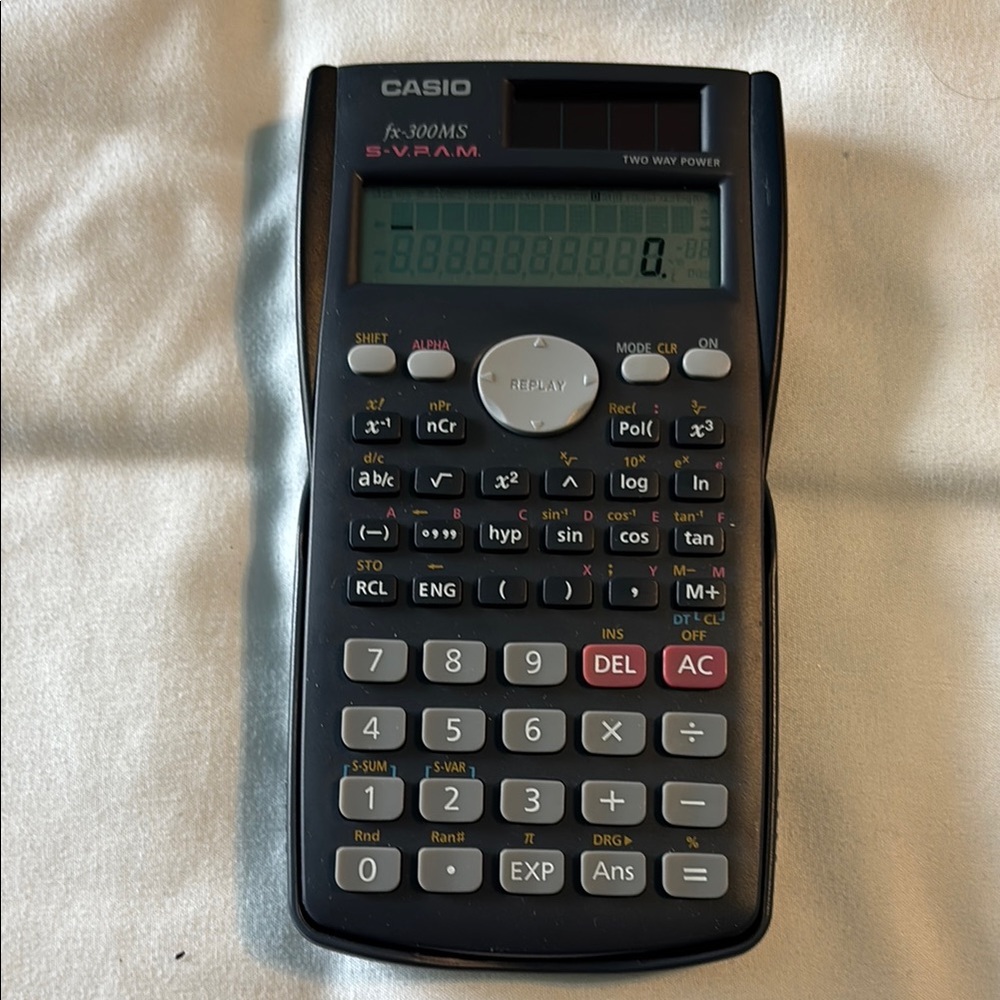 Casio FX-300MS Calculator in Black and Gray